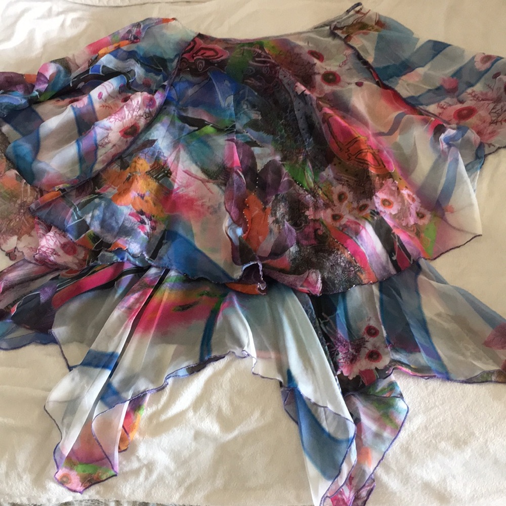 Swinging “Tinkelbell” two piece dress with cape.